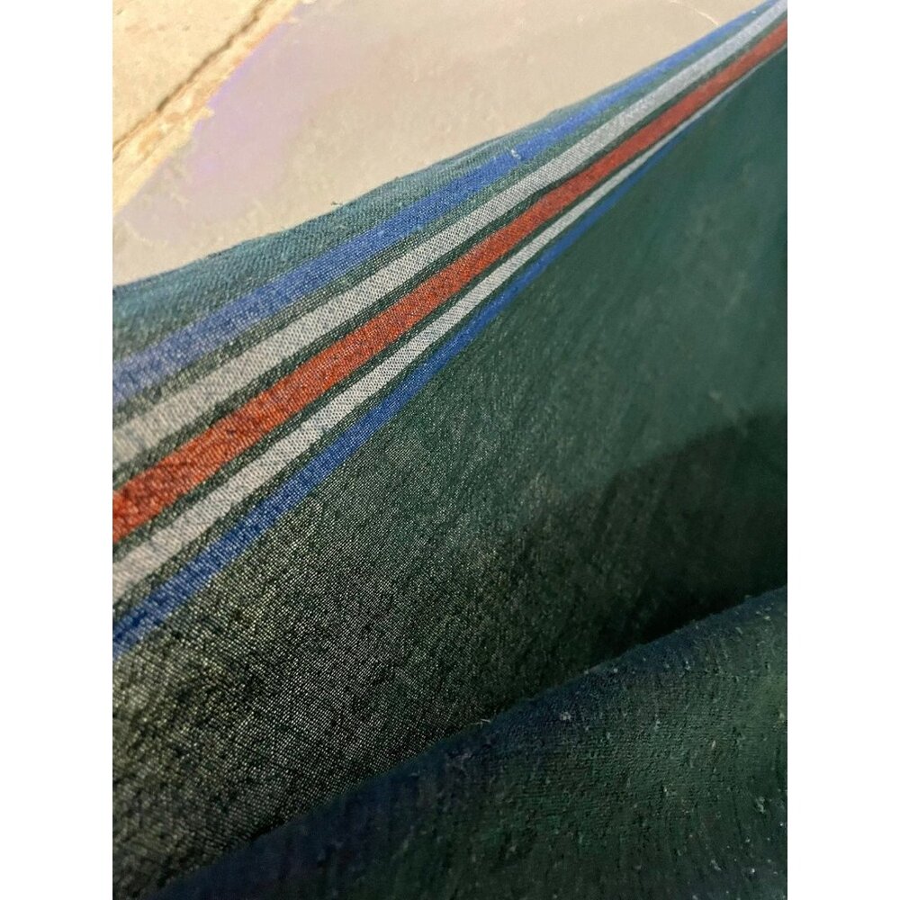 piece of green vintage fabric extra long  12’ Long Table Cloth Hunter Cover